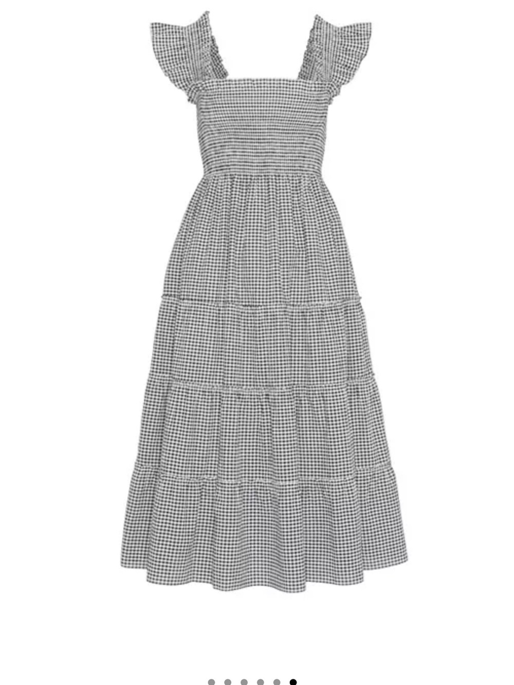 Hill House | Women's The Ellie Nap Dress | Color Black/Sand Gingham - Picture 4 of 8